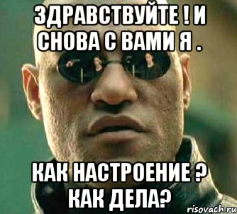 Здравствуйте ! И снова с вами я . Как настроение ? Как дела?, Мем  а что если я скажу тебе