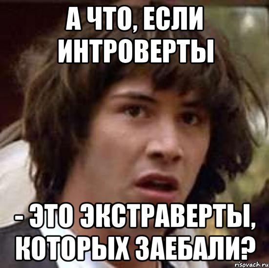 А что, если интроверты - это экстраверты, которых заебали?, Мем А что если (Киану Ривз)