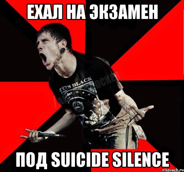 Ехал на экзамен Под Suicide Silence, Мем Агрессивный рокер