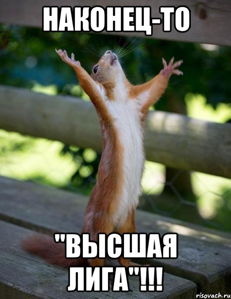 Наконец-то "Высшая лига"!!!, Мем    белка молится