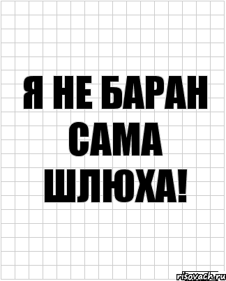 я не баран сама шлюха!, Комикс  бумага