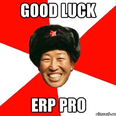 good luck erp pro, Мем China