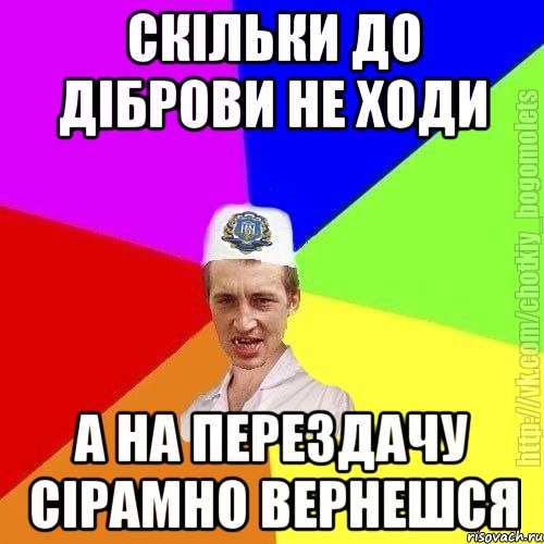 Скільки до діброви не ходи А на перездачу сірамно вернешся