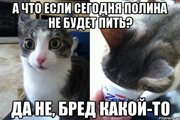 а что если сегодня Полина не будет пить? да не, бред какой-то, Комикс  Да не бред-какой-то (2 зоны)