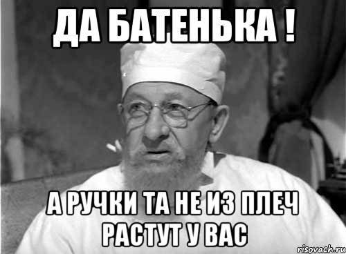 Да батенька ! А ручки та не из плеч растут у вас, Мем Профессор Преображенский