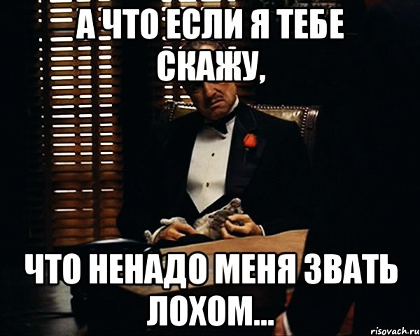 А что если я тебе скажу, Что ненадо меня звать лохом..., Мем Дон Вито Корлеоне