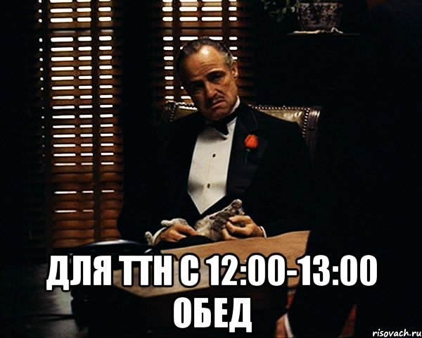  для ТТН с 12:00-13:00 обед, Мем Дон Вито Корлеоне