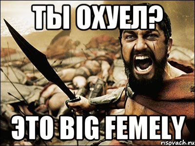 Ты охуел? Это BIG FEMELY, Мем Это Спарта