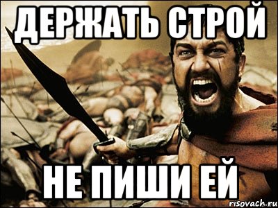 ДЕРЖАТЬ СТРОЙ НЕ ПИШИ ЕЙ, Мем Это Спарта