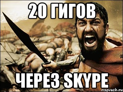 20 гигов через SKYPE, Мем Это Спарта