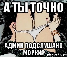 А ТЫ ТОЧНО АДМИН ПОДСЛУШАНО МОРКИ?, Мем А ты точно