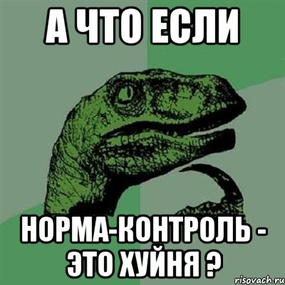 А что если Норма-контроль - это хуйня ?, Мем Филосораптор