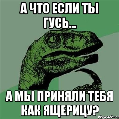 А что если ты Гусь... а мы приняли тебя как ящерицу?, Мем Филосораптор