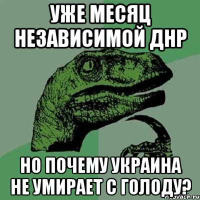 уже месяц независимой днр но почему украина не умирает с голоду?, Мем Филосораптор