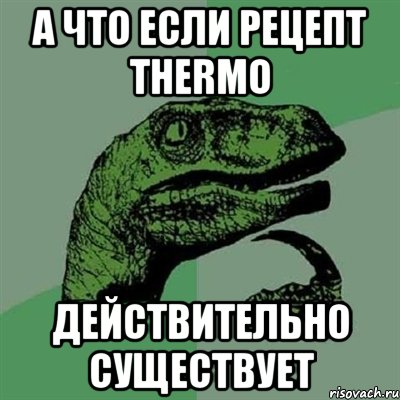 А что если рецепт Thermo действительно существует, Мем Филосораптор