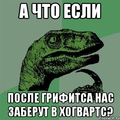 а что если после Грифитса нас заберут в Хогвартс?, Мем Филосораптор