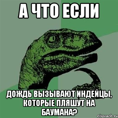 А что если дождь вызывают индейцы, которые пляшут на Баумана?, Мем Филосораптор