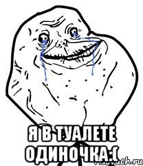  Я В ТУАЛЕТЕ ОДИНОЧКА:(, Мем Forever Alone