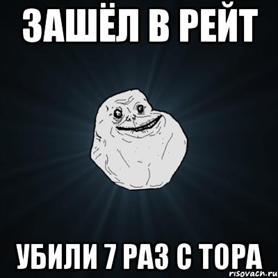 ЗАШЁЛ В РЕЙТ УБИЛИ 7 раз с ТОРА, Мем Forever Alone