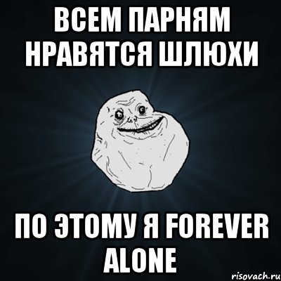 Всем парням нравятся шлюхи По этому я Forever Alone, Мем Forever Alone