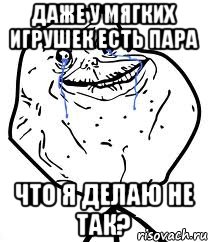 Даже у мягких игрушек есть пара Что я делаю не так?, Мем Forever Alone