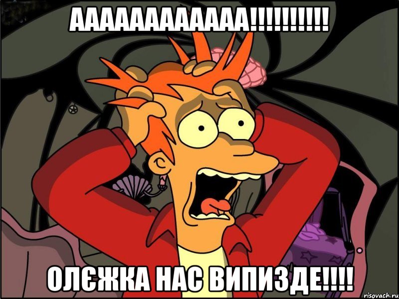 аааааааааааа!!!!!!!!!! Олєжка нас випизде!!!!, Мем Фрай в панике