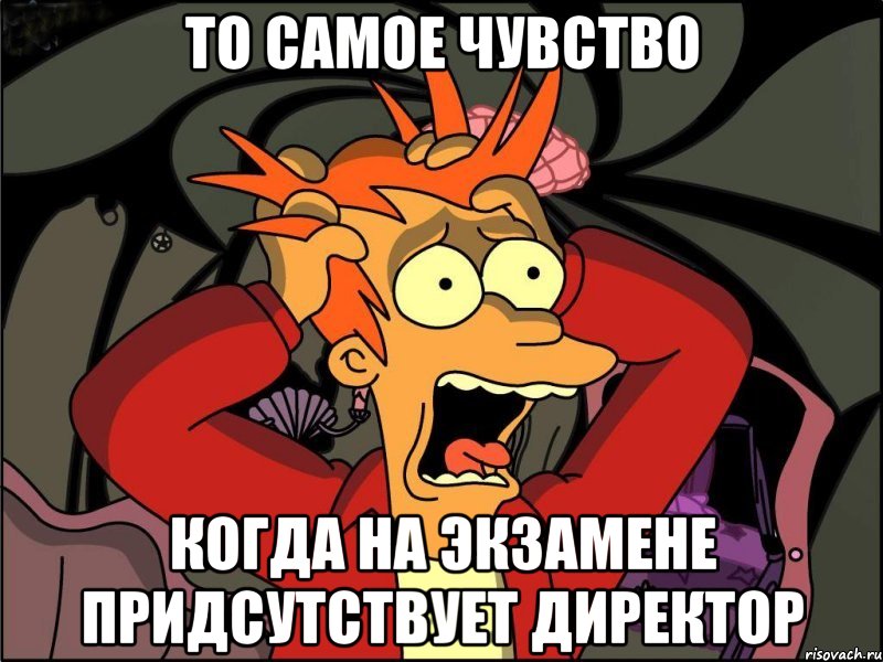 То самое чувство когда на экзамене придсутствует директор, Мем Фрай в панике