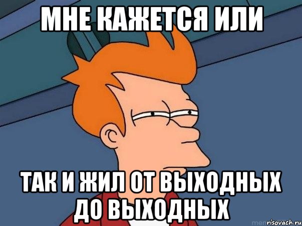 Мне кажется или ТАК И ЖИЛ от выходных до выходных, Мем  Фрай (мне кажется или)