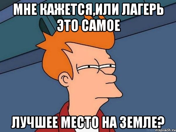 мне кажется,или лагерь это самое лучшее место на Земле?, Мем  Фрай (мне кажется или)