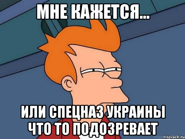 Мне кажется... или спецназ Украины что то подозревает, Мем  Фрай (мне кажется или)