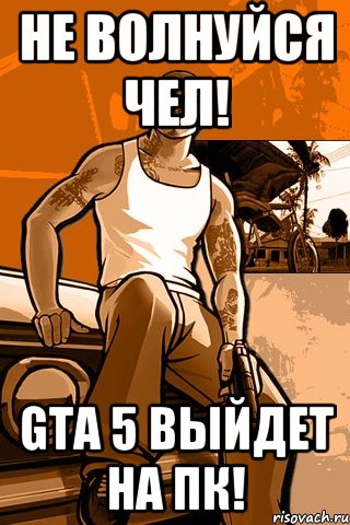 не волнуйся чел! GTA 5 выйдет на ПК!, Мем GTA