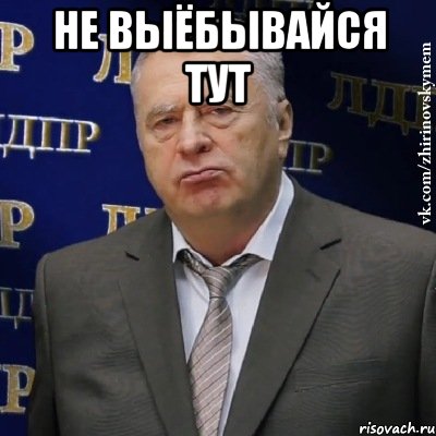 Не выёбывайся тут , Мем Хватит это терпеть (Жириновский)