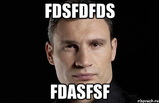 fdsfdfds fdasfsf, Мем Кличко