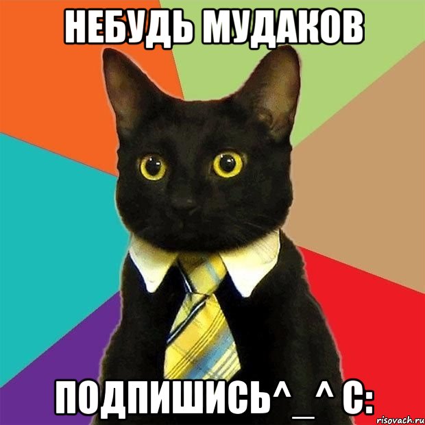 Небудь мудаков Подпишись^_^ с:, Мем  Кошечка