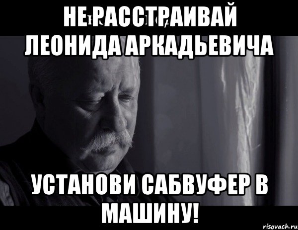 Не расстраивай Леонида Аркадьевича Установи сабвуфер в машину!, Мем Не расстраивай Леонида Аркадьевича