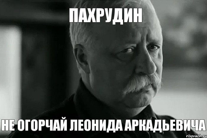 Пахрудин Не огорчай Леонида Аркадьевича, Мем Не расстраивай Леонида Аркадьевича