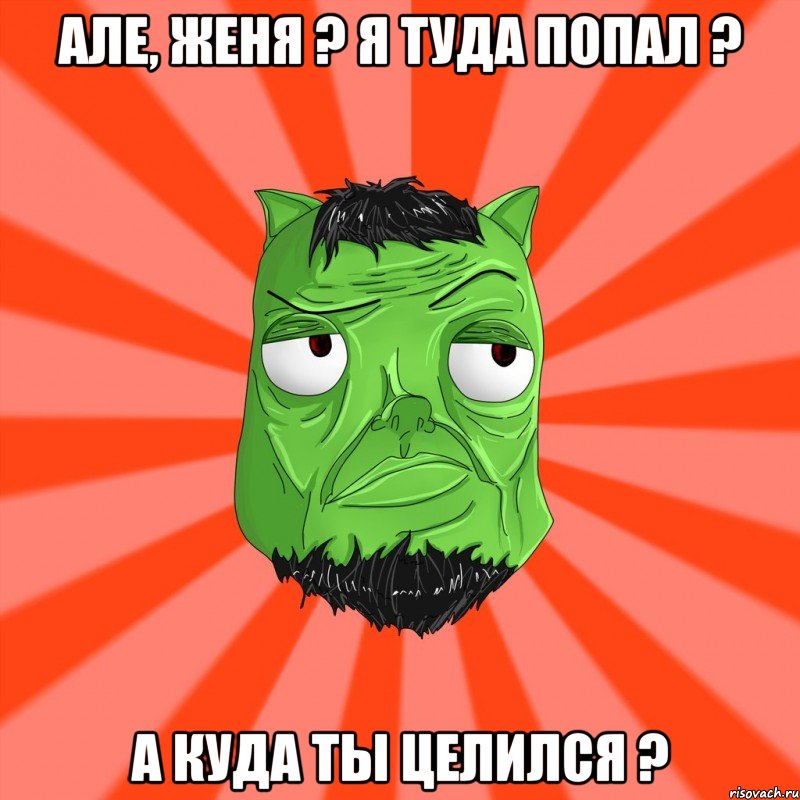 Але, Женя ? Я туда попал ? А куда ты целился ?, Мем Лицо Вольнова когда ему говорят