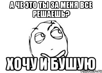 А че это ты за меня все решаешь? Хочу и бушую, Мем Мне кажется или