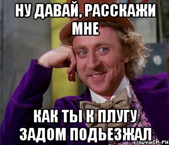 ну давай, расскажи мне как ты к плугу задом подьезжал, Мем мое лицо