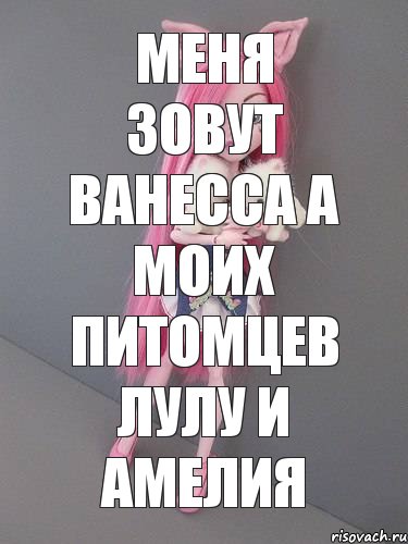 Меня зовут Ванесса а моих питомцев Лулу и Амелия, Комикс монстер хай новая ученица