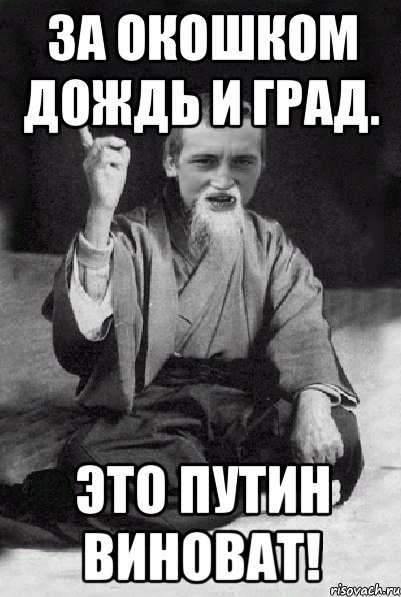 За окошком дождь и град. Это Путин виноват!, Мем Мудрий паца