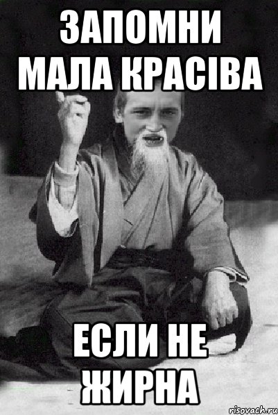 запомни мала красіва если не жирна, Мем Мудрий паца