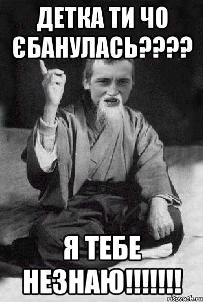 ДетКа ти чо ЄБАНУЛАСЬ???? Я тебе незнаю!!!!!!!, Мем Мудрий паца