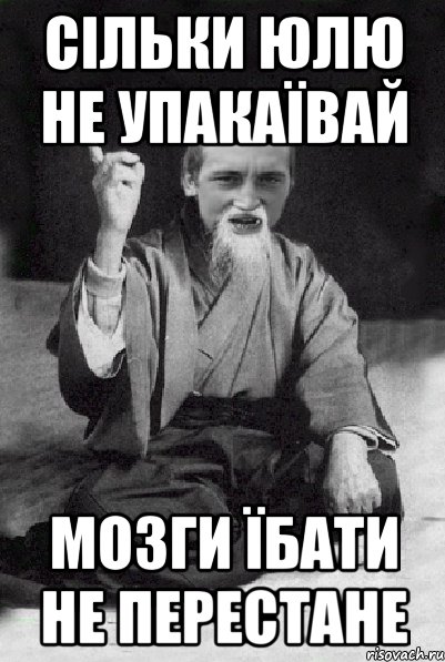 Сільки Юлю не упакаївай мозги їбати не перестане, Мем Мудрий паца