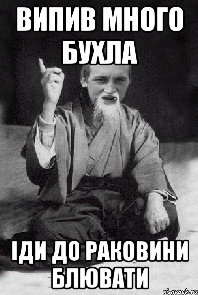 випив много бухла Iди до раковини блювати, Мем Мудрий паца