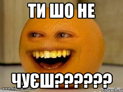 ТИ ШО НЕ ЧУЄШ??????, Мем Надоедливый апельсин