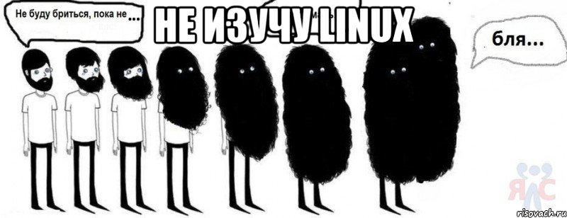 не изучу linux , Комикс  Не буду бриться пока