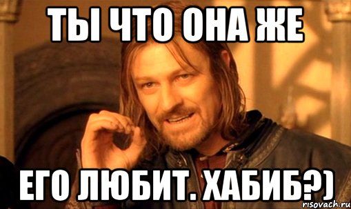 Ты что она же его любит. Хабиб?), Мем Нельзя просто так взять и (Боромир мем)