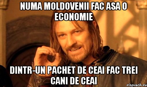 numa moldovenii fac asa o economie dintr-un pachet de ceai fac trei cani de ceai, Мем Нельзя просто так взять и (Боромир мем)