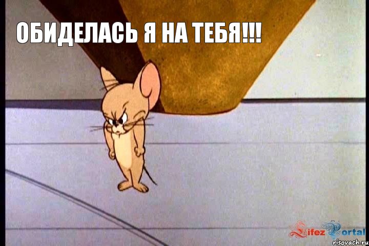 Обиделась я на тебя!!!, Мем  Недовольный Джерри